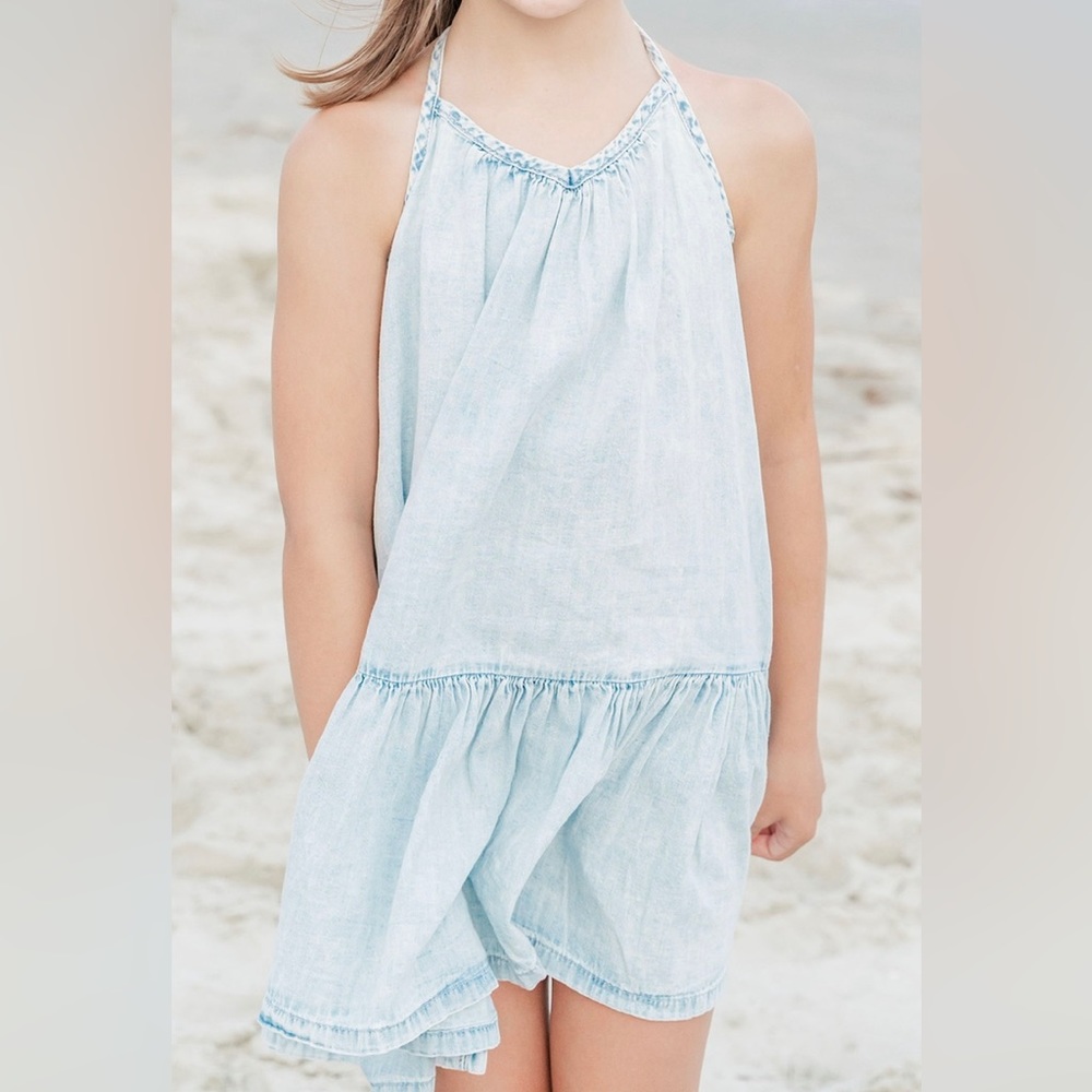 Gap kids chambray dress NWT